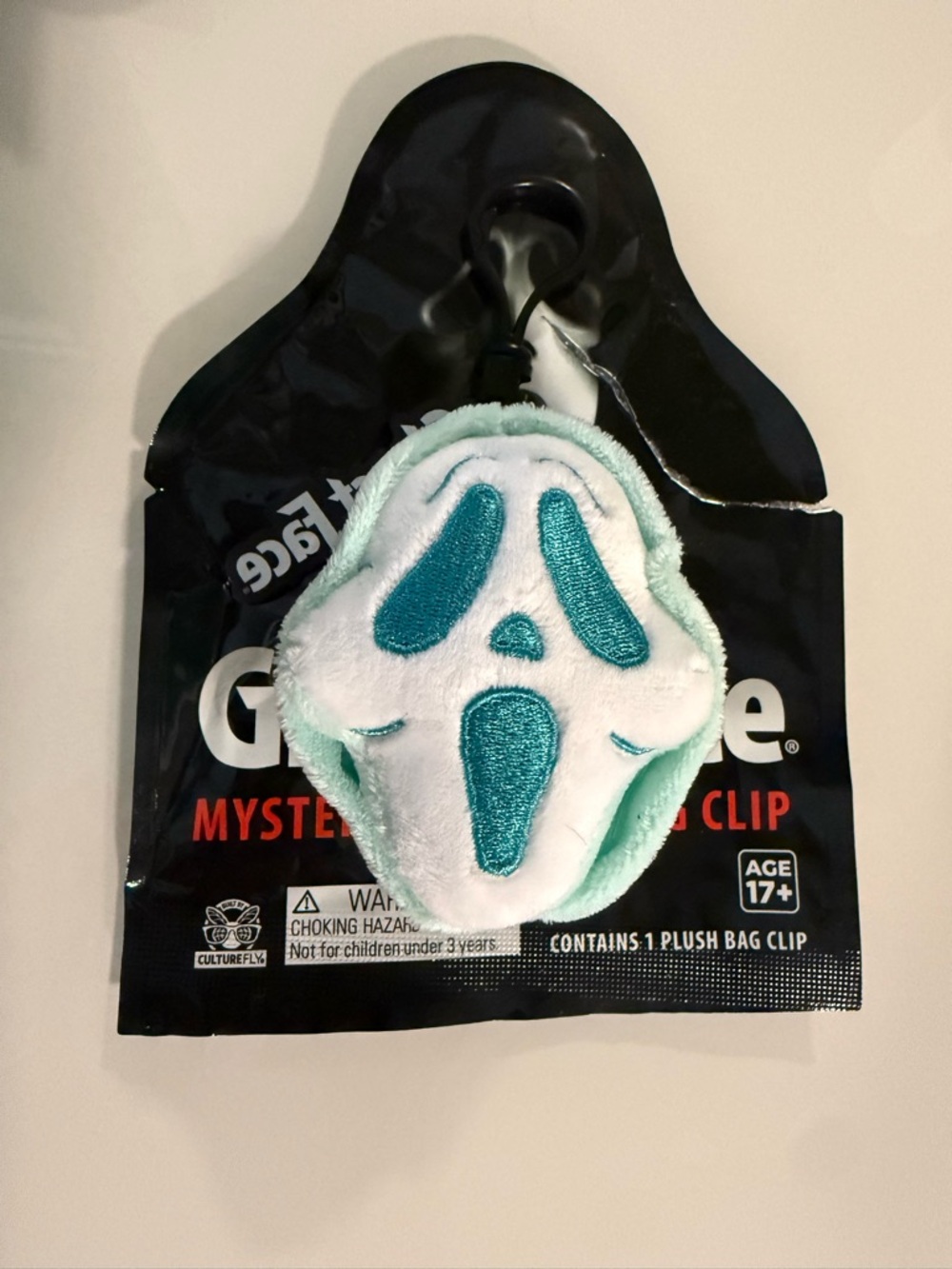 culturefly ghost face plush bag clip